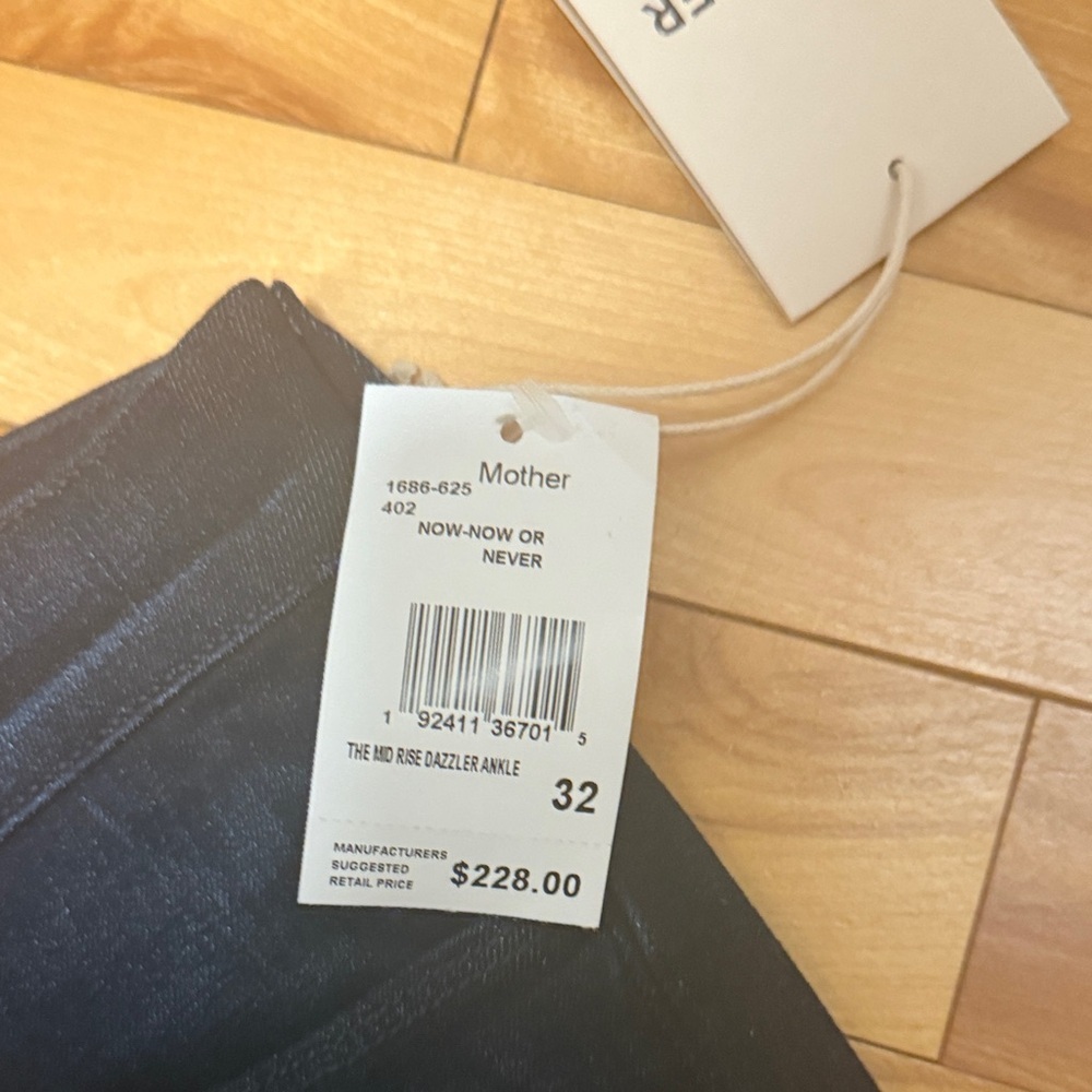 NWT MOTHER Women's Straight Leg Jeans - dark denim color now-now or never - Picture 5 of 14